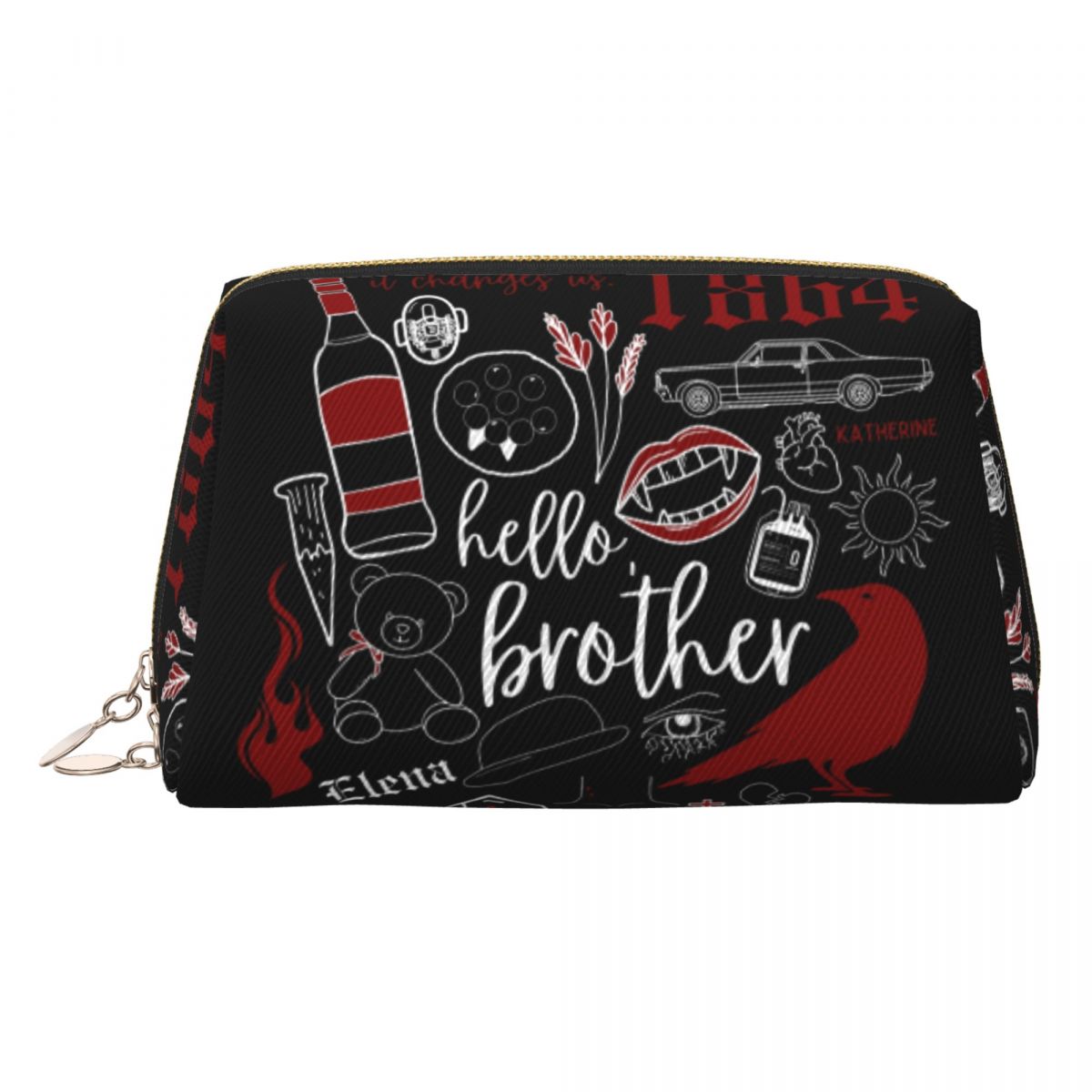 Beauty Makeup Diary - กระเป๋าเครื่องสำอาง The Vampire Diaries สำหรับผู้หญิง น่ารัก