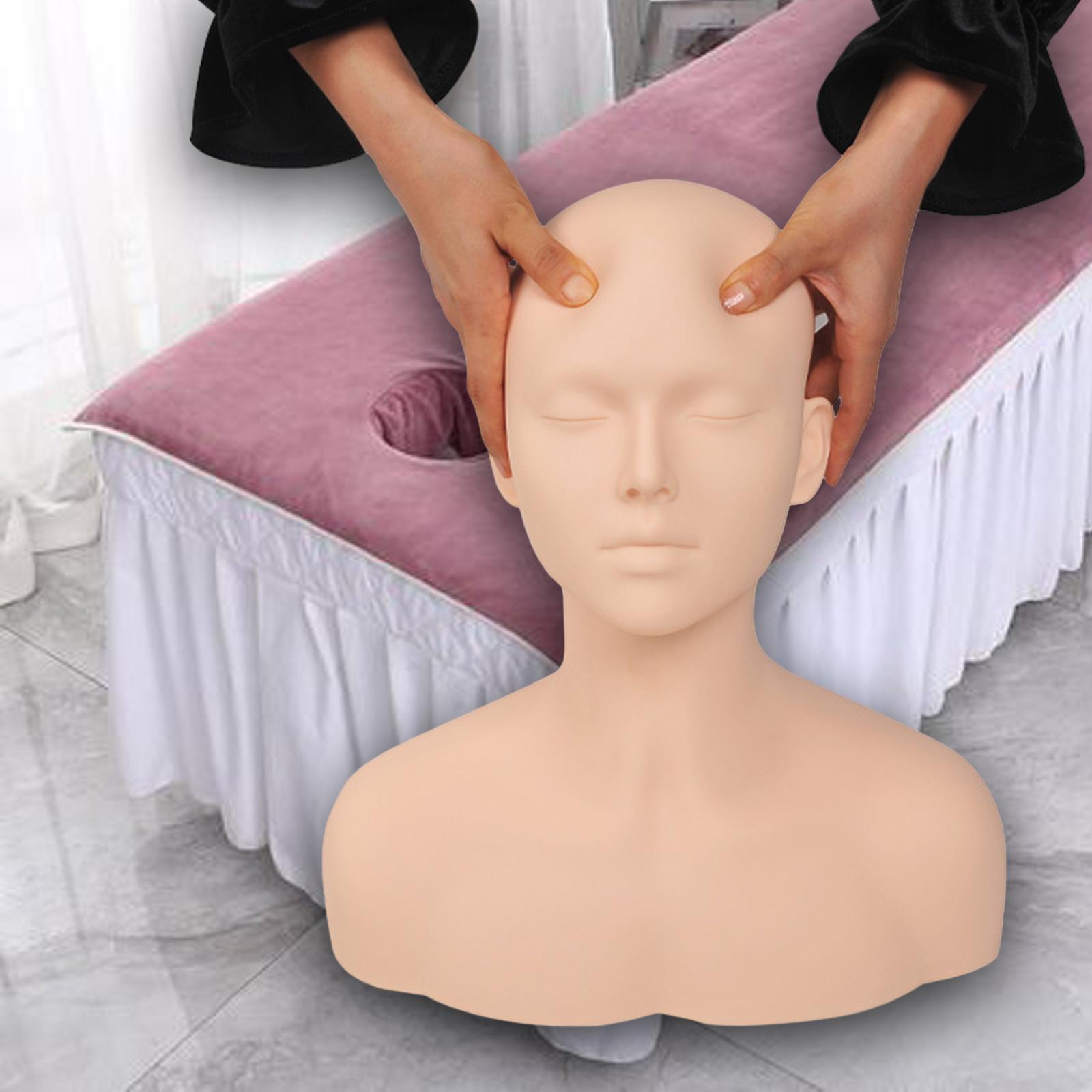 Beauty Makeup Training - การฝึกอบรมหัว Mannequin Professional Face HEAD ไหล่นวดเครื่องมือแต่งหน้า