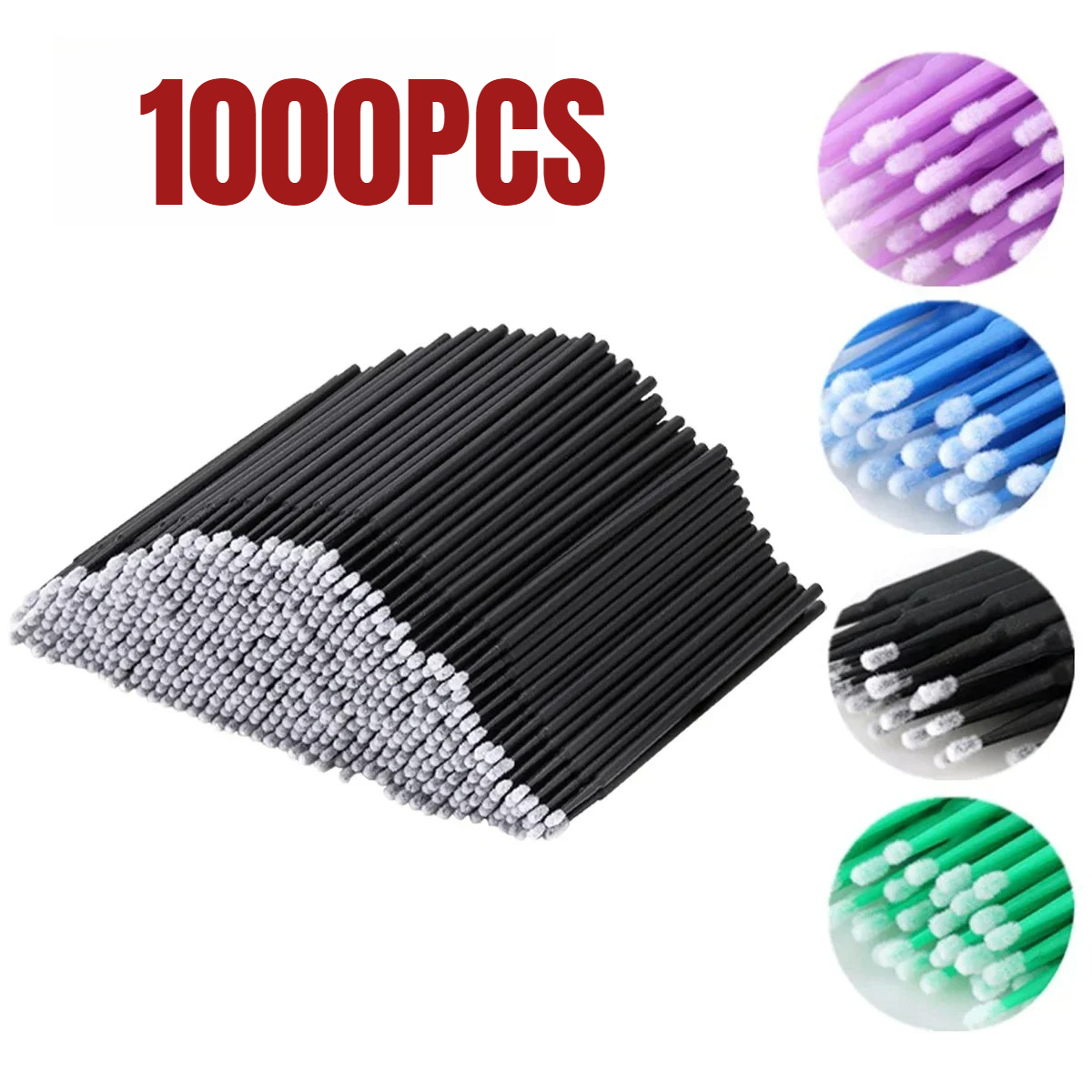 Beauty Makeup & D Anime Studio Vega Baja - 1000/500PCS แปรงทําความสะอาดขนตาที่มีสีสันความงามแต่งหน้า Clean Remover เครื่องมือผู้ค้าส่งแปรงคริสตัล Eyelash