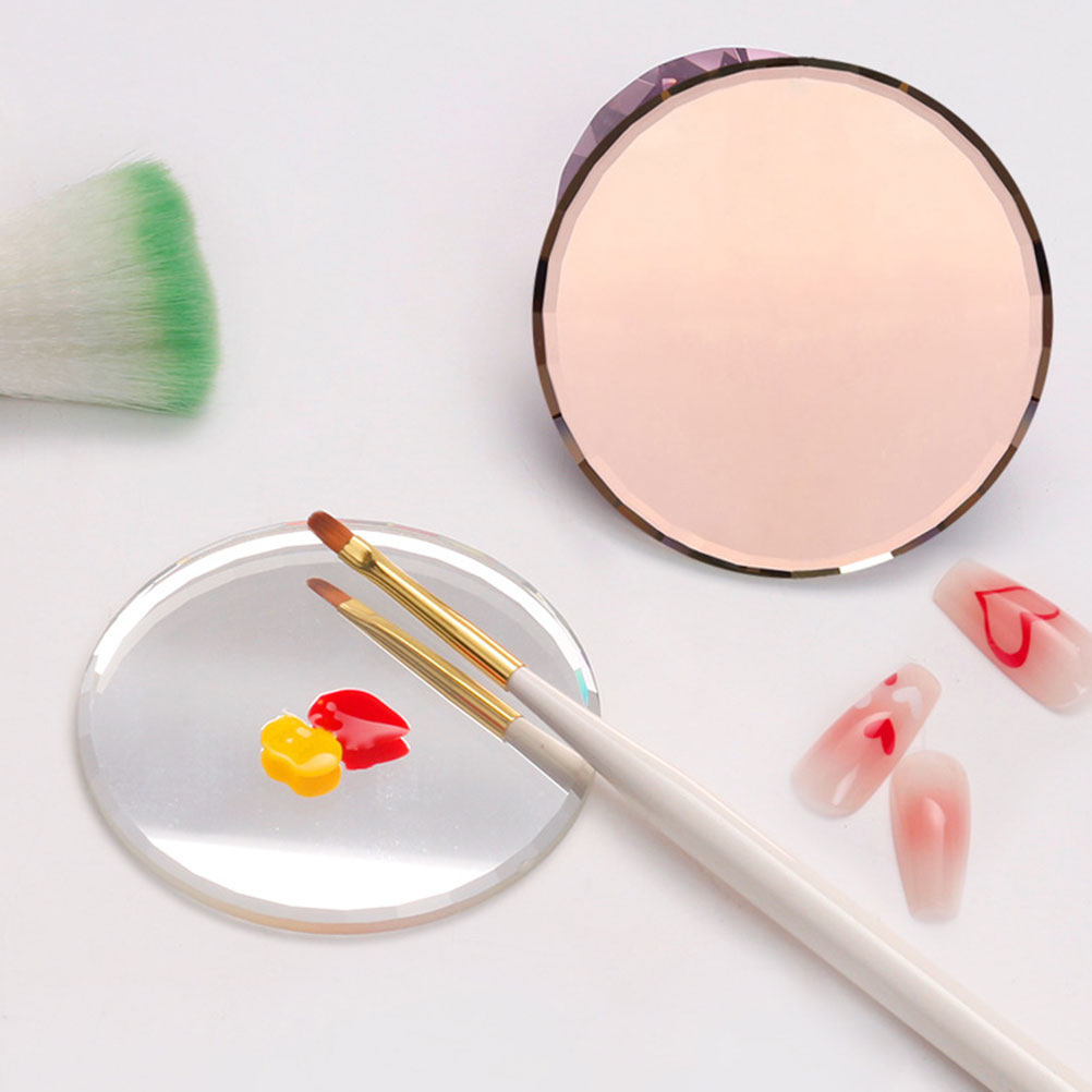 Beauty Makeup Design - พาเลทผสมสีทำเล็บ 4 ชิ้น ผิวเรียบเนียนเหมือนกระจก สำหรับแยกสีผสมสี ทำเล็บ