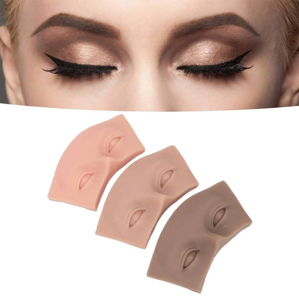 Beauty Makeup Training - แผ่นซิลิโคนฝึกสักคิ้ว 5 มิติ แบบพรีเมียม 5/10 ชิ้น