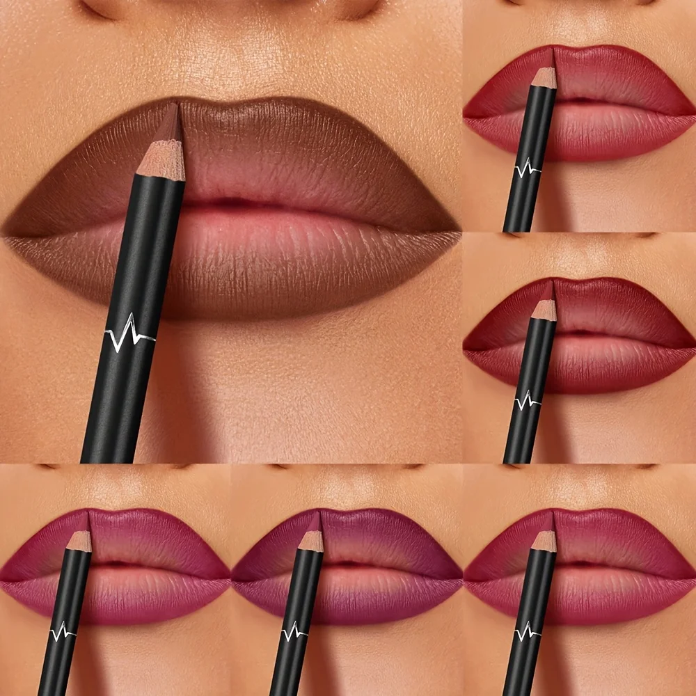 Lip Liner Pencil - ชุดดินสอเขียนขอบปาก PUDAIER 6 สี กันน้ำ เนื้อแมท