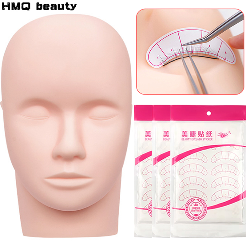 Beauty Makeup Training - Eyelash EXTENSION การฝึกอบรมแต่งหน้าฝึกชุดปลอม Mannequin HEAD ยาง
