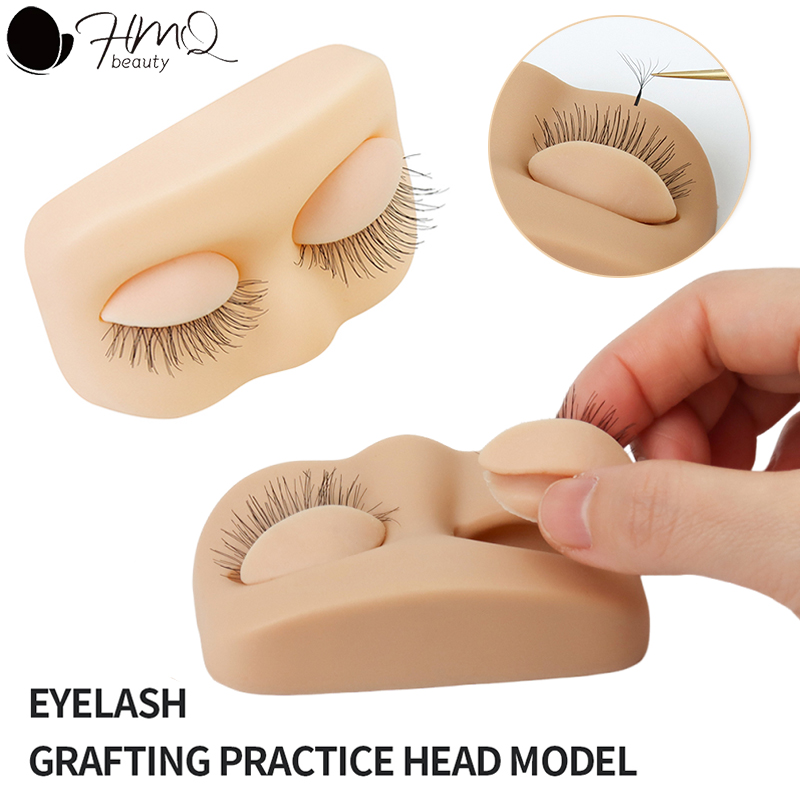 Beauty Makeup Training - Eyelash EXTENSION Practice หัวที่ถอดออกได้เปลือกตาแบนนางแบบ Lash Grafting