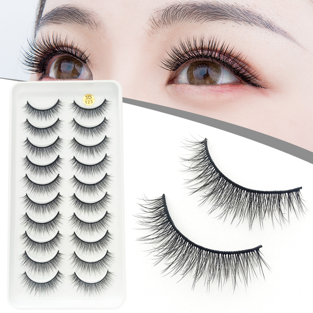 10 คู่ 3D Fluffy ขนตาปลอมขนตาป - Beauty Makeup Design บทวิจารณ์และราคา