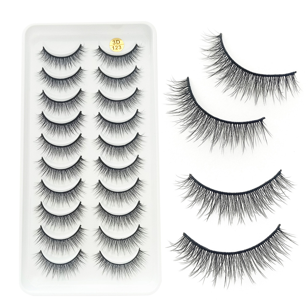 10 คู่ 3D Fluffy ขนตาปลอมขนตาป - Beauty Makeup Design บทวิจารณ์และราคา
