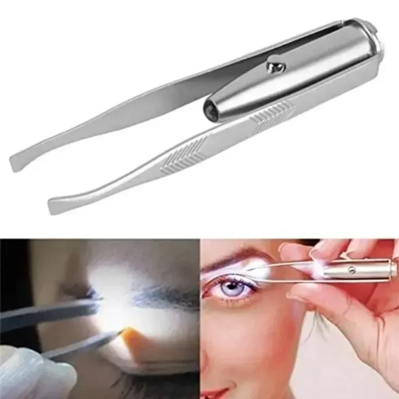 1/3 ชิ้นแหนบคิ้ว LED สแตนเลสใบ - Beauty Makeup Design บทวิจารณ์และราคา