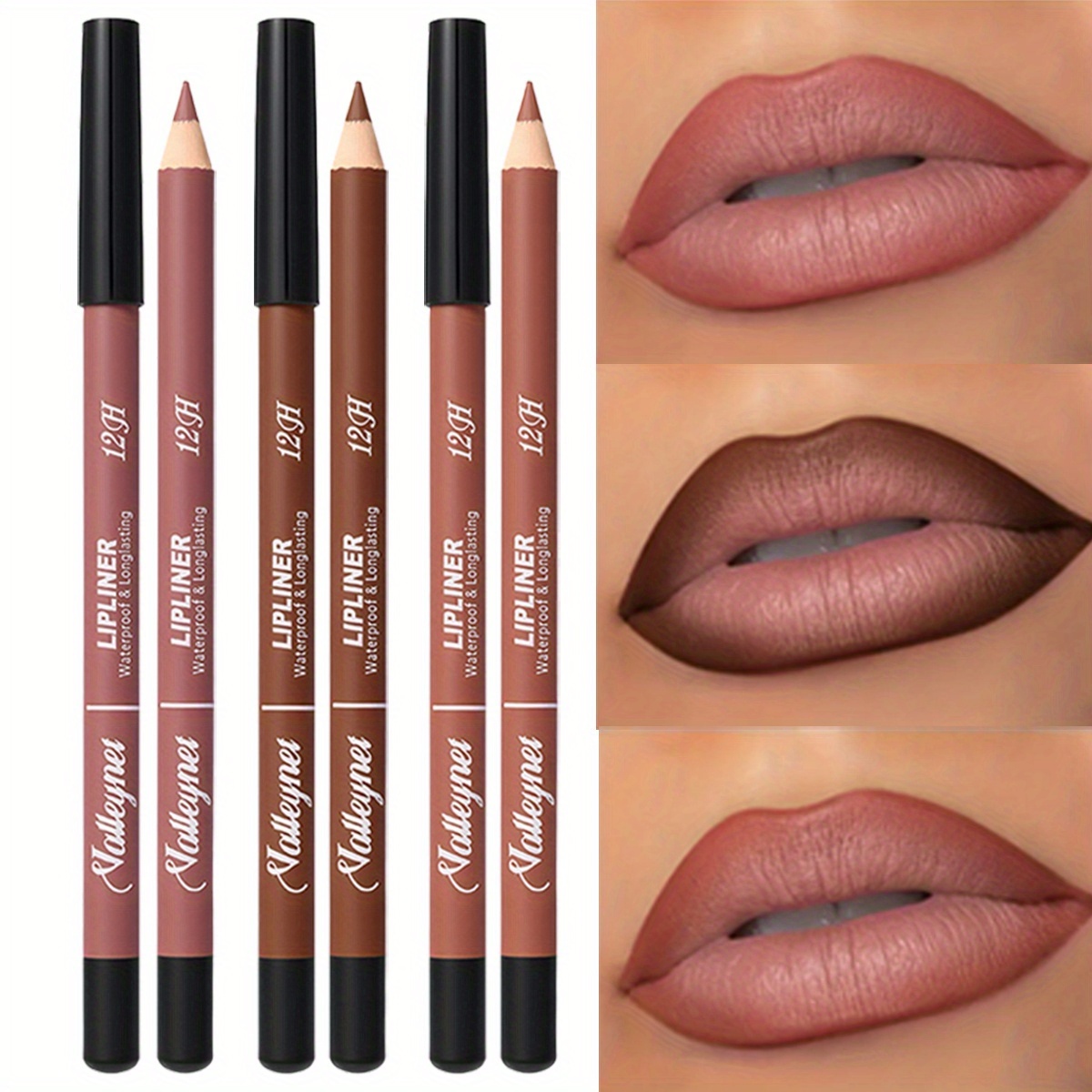 ดินสอเขียนขอบปากเนื้อแมท 3 สี  - Lip Liner Pencil บทวิจารณ์และราคา