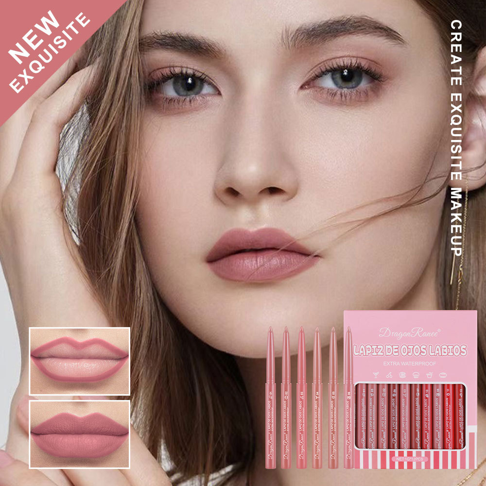 ดินสอเขียนขอบปาก 12 สี ให้รูปท - Lip Liner Pencil บทวิจารณ์และราคา
