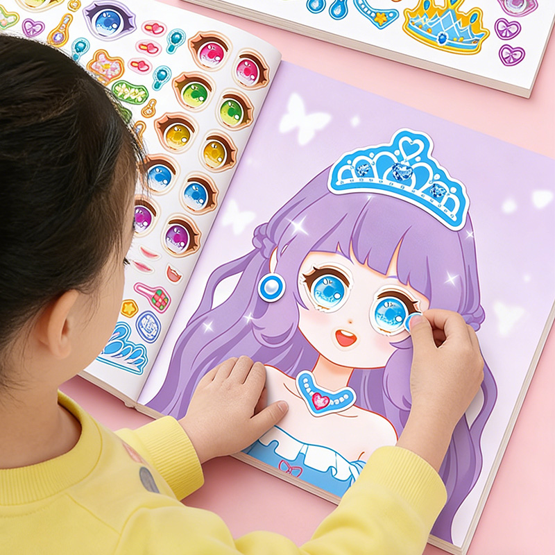 สติกเกอร์แต่งหน้าเจ้าหญิง สมุด - Beauty Makeup Games บทวิจารณ์และราคา